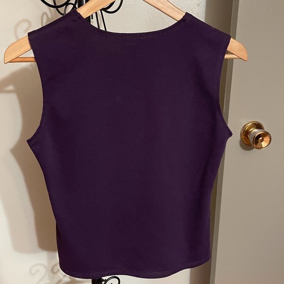AKIMA 2 Piece Purple Tank and 3/4 Sleeve Jacket Made in Canada - Picture 3 of 8
